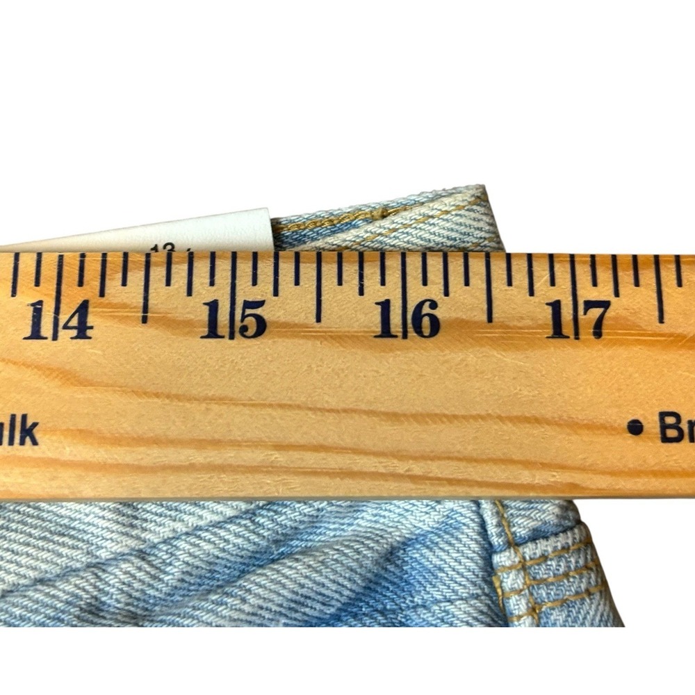 Kancan‎ Jeans Womens 30 90s Flare Wide Leg Distressed Hem Light Wash High Waist - Picture 11 of 11
